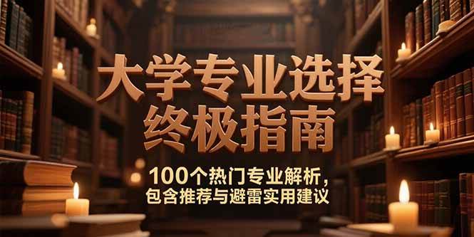 （15261期）付费文：大学专业选择终极指南,100个热门专业解析,包含推荐与避雷实用建议_抖汇吧