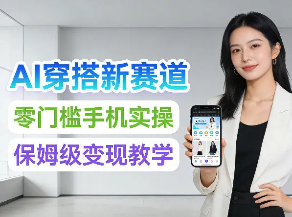 2026年AI穿搭新赛道，零门槛手机实操，保姆级变现教学_抖汇吧
