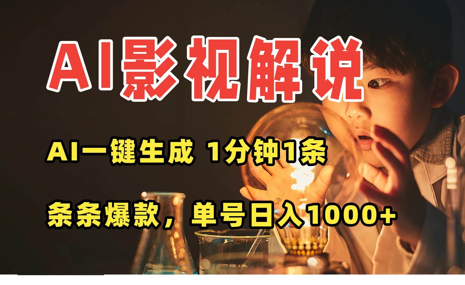 （15730期）AI一键生成影视解说视频，无需剪辑1分钟1条，条条爆款，多平台变现日入…_抖汇吧