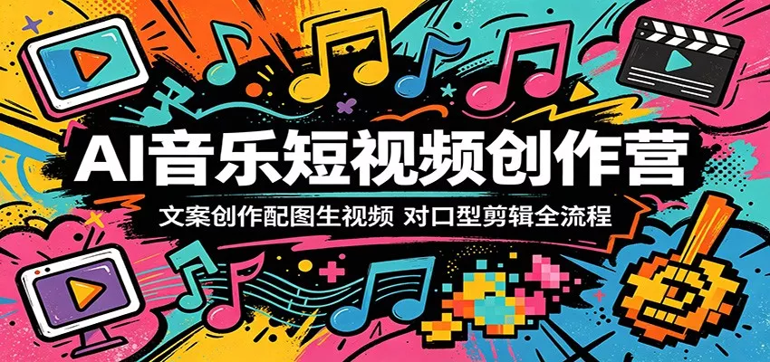 AI音乐短视频创作营：文案创作配图生视频，对口型剪辑全流程_抖汇吧