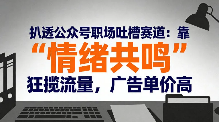 扒透公众号职场吐槽赛道：靠“情绪共鸣”狂揽流量，广告单价高_抖汇吧