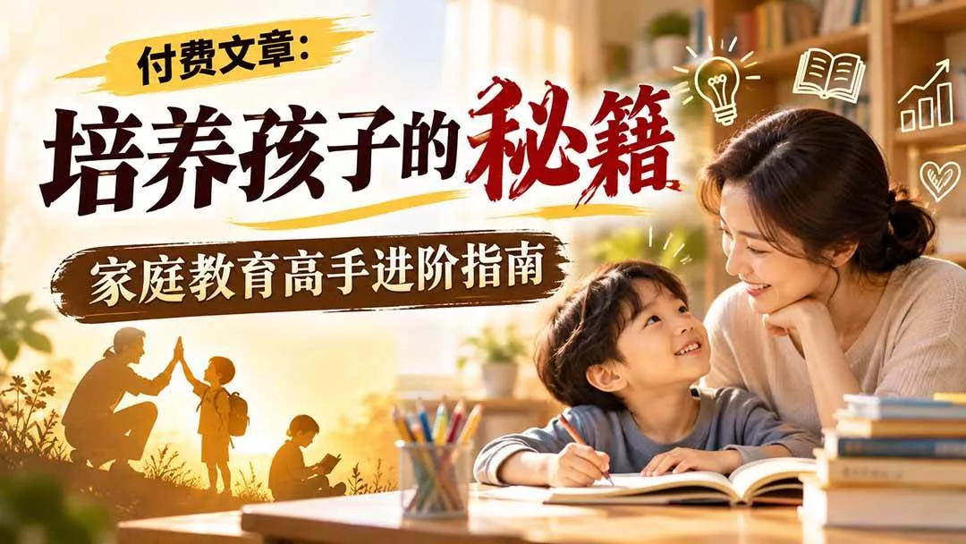 （20919期）付费文章：培养孩子的秘籍，家庭教育高手进阶指南_抖汇吧