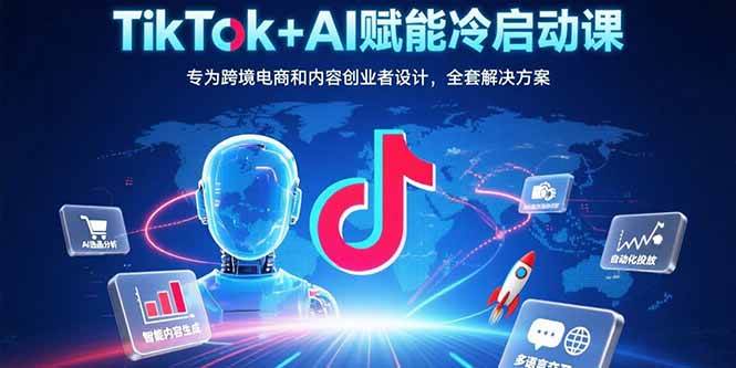 （15561期）TikTok+AI赋能冷启动课：专为跨境电商和内容创业者设计，全套解决方案_抖汇吧