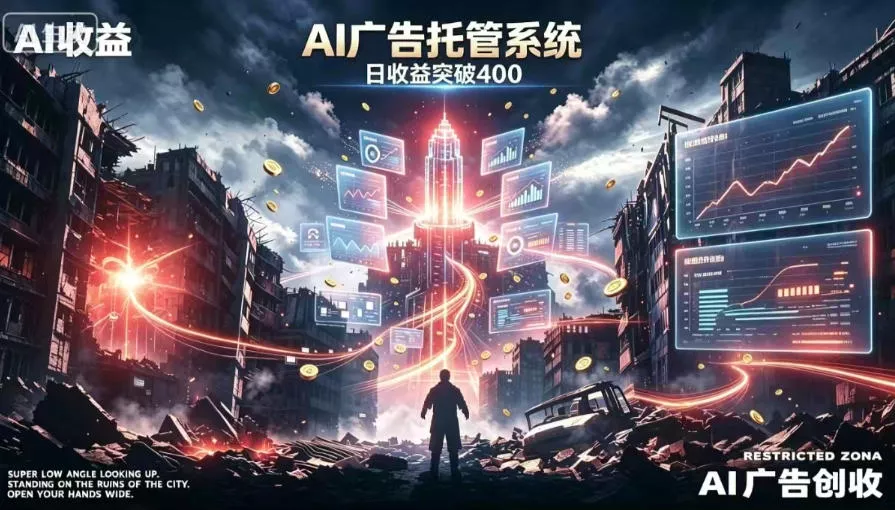AI智能广告，全自动化运行，单日可达400+，小白新手0基础上手【揭秘】_抖汇吧