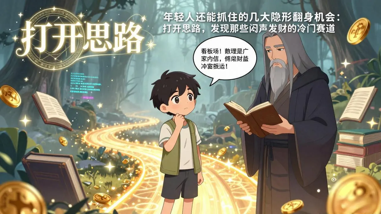 付费文1+2:年轻人还能抓住的几大隐形翻身机会:打开思路,发现那些闷声发财的冷门赛道_抖汇吧