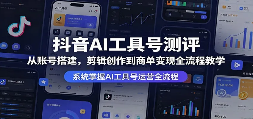 抖音AI工具号测评：从账号搭建，剪辑创作到商单变现全流程教学_抖汇吧