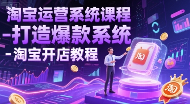 淘宝运营系统课程-打造爆款系统-淘宝开店教程_抖汇吧
