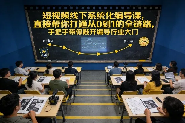 短视频线下系统化编导课,直接帮你打通从0到1的全链路,手把手带你敲开编导行业大门_抖汇吧
