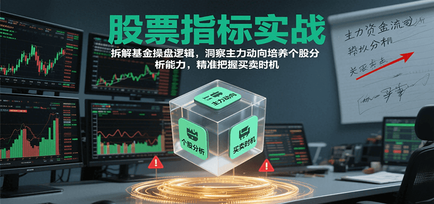 股票指标实战，拆解基金操盘逻辑，洞察主力动向培养个股分析能力，精准把握买卖时机_抖汇吧