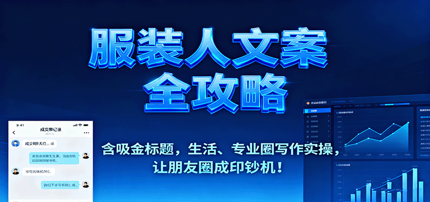 服装人文案全攻略，含吸金标题，生活、专业圈写作实操，让朋友圈成印钞机！_抖汇吧
