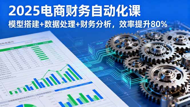 （16021期）2025电商财务自动化课，模型搭建+数据处理+财务分析，效率提升80%_抖汇吧