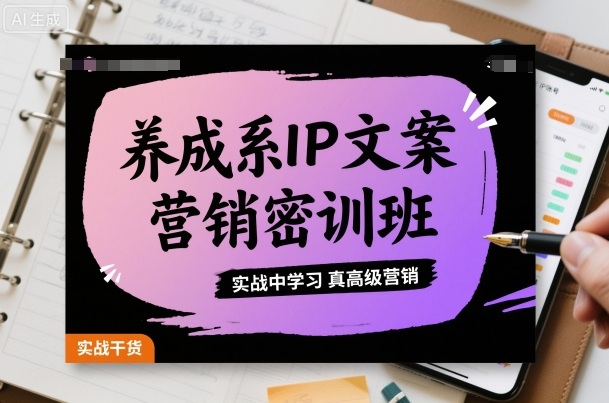 养成系IP文案营销密训班，实战中学习真高级营销_抖汇吧