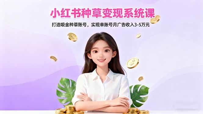 （16468期）小红书种草变现系统课：打造吸金种草账号，实现单账号月广告收入3-5万元_抖汇吧