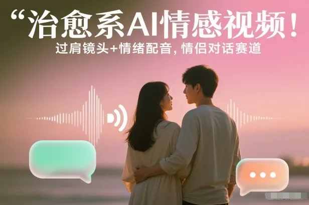 治愈系AI情感视频！过肩镜头+情绪配音，情侣对话赛道_抖汇吧