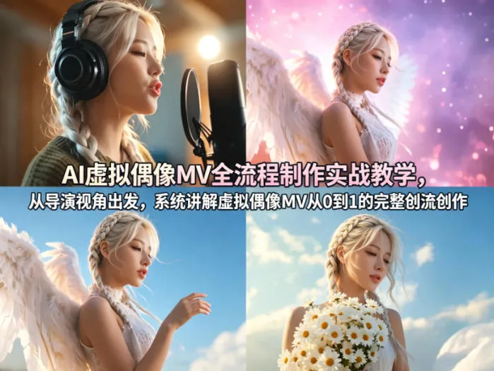 AI虚拟偶像MV全流程制作实战教学，从导演视角出发，系统讲解虚拟偶像MV从0到1的完整创作流程_抖汇吧