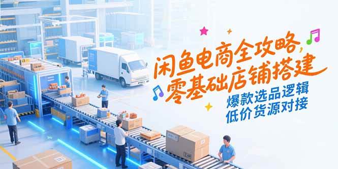 （15325期）闲鱼电商全攻略，零基础店铺搭建，爆款选品逻辑，低价货源对接_抖汇吧