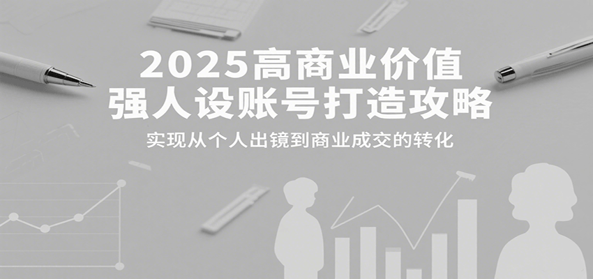 2025高商业价值强人设账号打造攻略，实现从个人出镜到商业成交的转化_抖汇吧