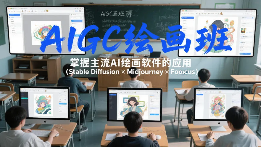 AIGC绘画班，掌握主流Ai绘画软件的应用（Stable Diffusion x Midjourney x Fooocus）_抖汇吧
