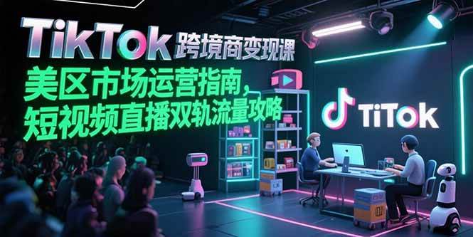 (15344期)TikTok跨境电商变现课,美区市场运营指南,短视频直播双轨流量攻略_抖汇吧