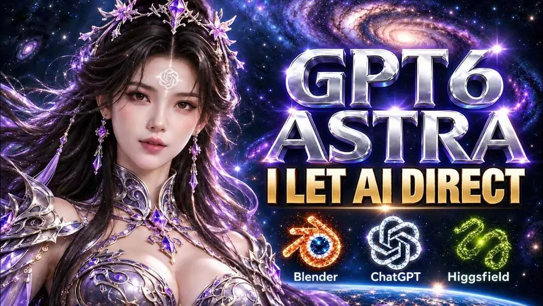 （20763期）【无水印】让GPT-6 Astra当导演！Higgsfield和Blender实战打造30秒玄幻精准运镜短片！_抖汇吧