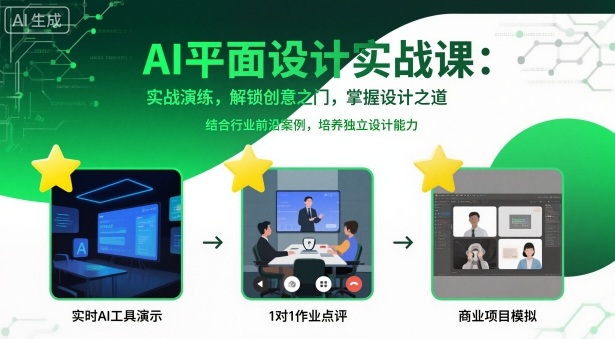 AI平面设计实战课，实战演练，解锁创意之门，掌握设计之道_抖汇吧