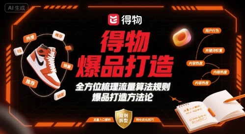 得物爆品打造，全方位梳理得物流量算法规则爆品打造规则_抖汇吧