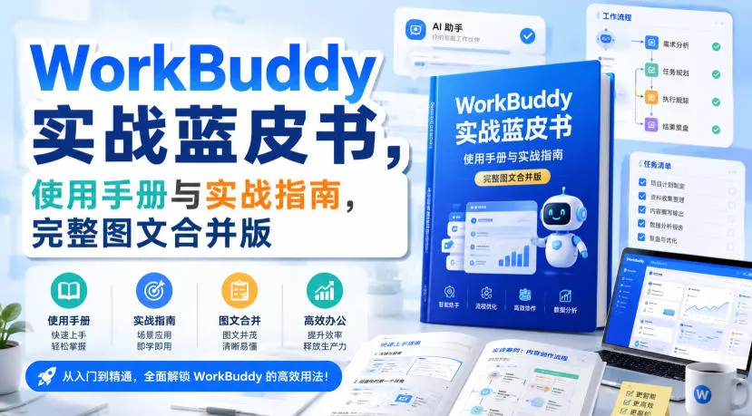 WorkBuddy实战蓝皮书，使用手册与实战指南，完整图文合并版_抖汇吧