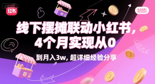 线下摆摊联动小红书，4 个月实现从 0 到月入3w，超详细经验分享_抖汇吧