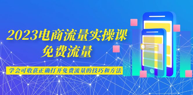 2023电商流量实操课-免费流量，学会可收获正确打开免费流量的技巧和方法_抖汇吧