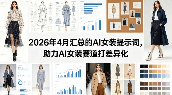 2026年4月汇总的AI女装提示词，助力AI女装赛道打差异化_抖汇吧