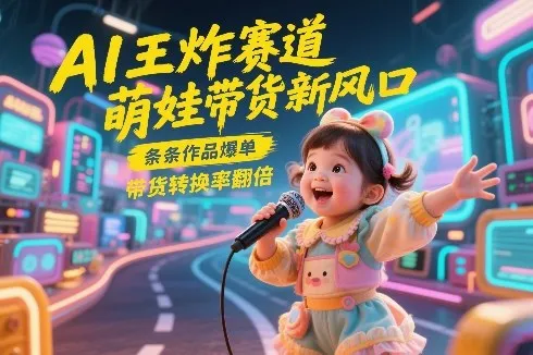 AI王炸赛道，萌娃带货新风口，条条作品爆单，带货转换率翻倍，核心逻辑拆解_抖汇吧