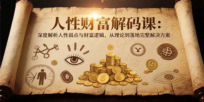 （15434期）人性财富解码课6.0：深度解析人性弱点与财富逻辑，理论到落地完整解决方案_抖汇吧