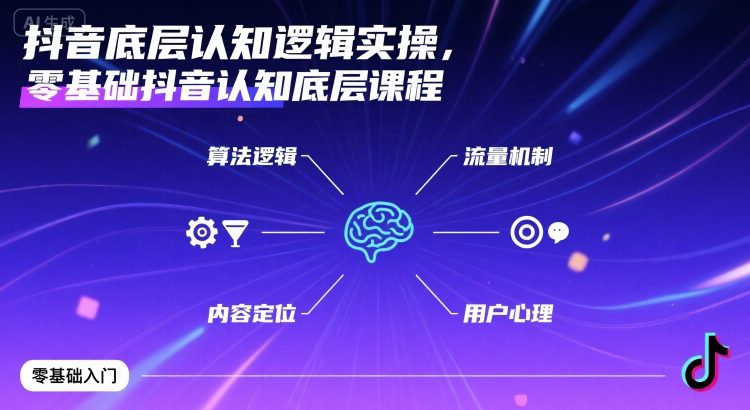 抖音底层认知逻辑实操，零基础抖音认知底层课程_抖汇吧