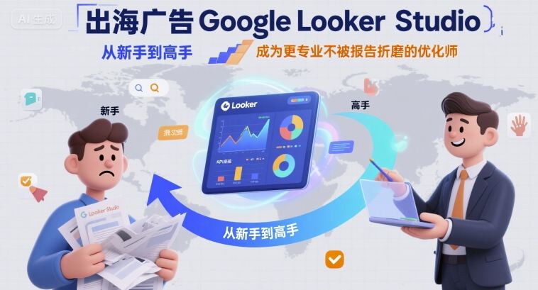 出海广告Google Looker Studio从新手到高手，成为更专业不被报告折磨的优化师_抖汇吧
