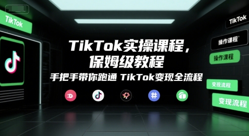 TikTok实操课程，保姆级教程，手把手带你跑通TikTok变现全流程_抖汇吧