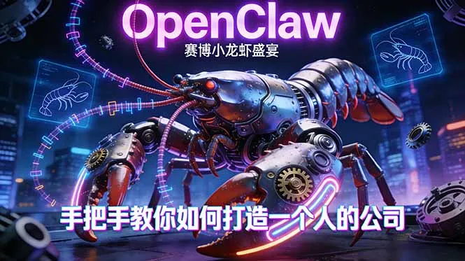 OpenClaw，小龙虾-从产品到爆款的成长之路，手把手教你如何打造一个人的公司_抖汇吧