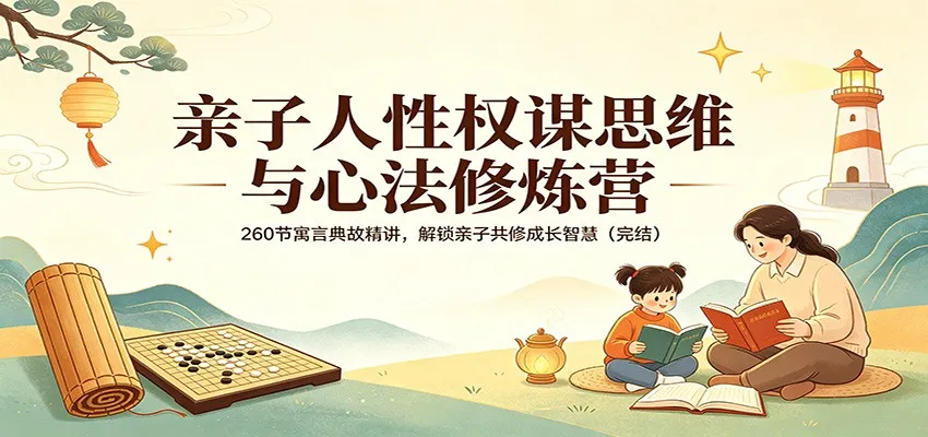 亲子人性权谋思维与心法修炼营：260节寓言典故精讲，解锁亲子共修成长智慧(完结)_抖汇吧