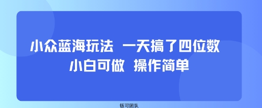 小众蓝海玩法 一天搞了四位数 小白可做 操作简单_抖汇吧