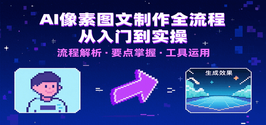 AI像素图文制作全流程：内容要点、文案选择及所用工具，助你快速入局_抖汇吧