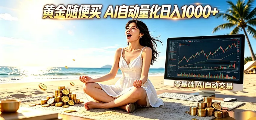 黄金随便买？AI自动外汇量化交易 在家当皇帝 日入1000+_抖汇吧