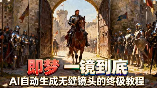 即梦AI一镜到底终极教程，智能补帧+运镜技巧，AI自动生成无缝丝滑长镜头高效出片_抖汇吧