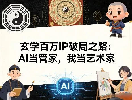 玄学百万IP破局之路：AI当管家，我当艺术家_抖汇吧