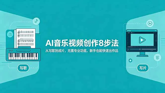 AI音乐视频创作8步法：从写歌到成片，无需专业功底，新手也能快速出作品_抖汇吧