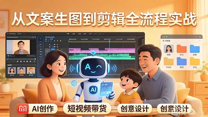 原创 AI 剧情短视频带货：AI+家庭剧情+带货广告，从文案生图到剪辑全流程实战_抖汇吧