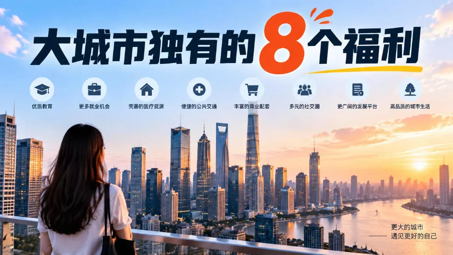 某公众号付费文章：大城市独有的8个福利_抖汇吧