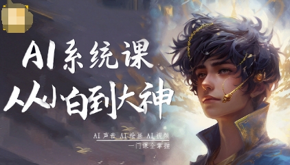 AI系统课程，从小白到大神系统学AI，AI声音-AI绘画-AI视频一门课全掌握_抖汇吧