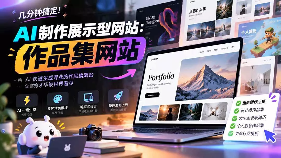 (21213期)几分钟搞定,AI制作展示型网站制作:作品集网站,用AI快速生成专业的作品集网站,接单变现! (21213期)几分钟搞定,AI制作展示型网站制作:作品集网站,用AI快速生成专业的作品集网站,接单变现!
