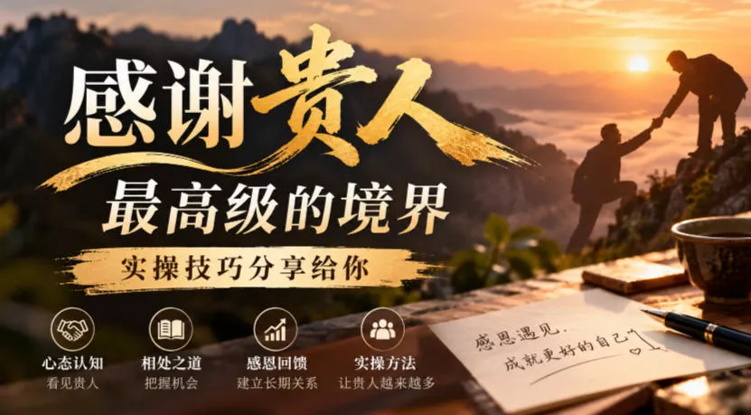 某公众号付费文章:感谢贵人最高级的境界,实操技巧分享给你