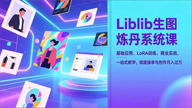 Liblib生图炼丹系统课，基础应用、LoRA训练、商业实战，一站式教学，赋能接单与创作月入过万_抖汇吧