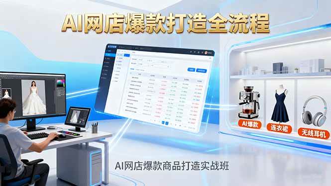 （16326期）AI网店爆款商品打造实战班：AI技术实现商品图智能处理，快速搭建AI网店_抖汇吧